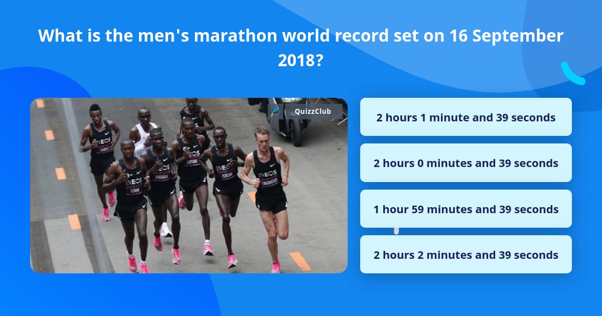What Is The Men s Marathon World Trivia Answers QuizzClub