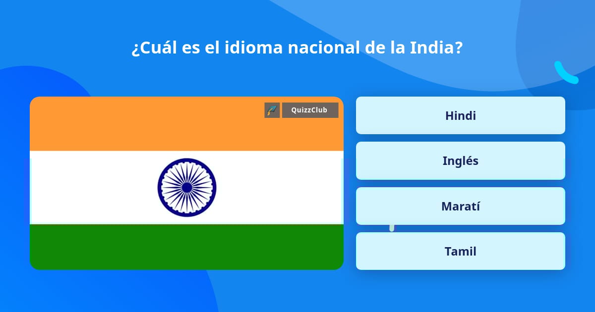 ¿Cuál es el idioma nacional de la India? | Las Preguntas Trivia