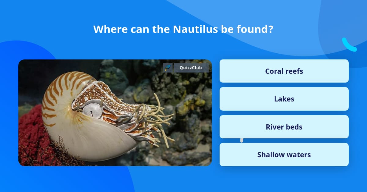 Where Can The Nautilus Be Found Trivia Questions QuizzClub