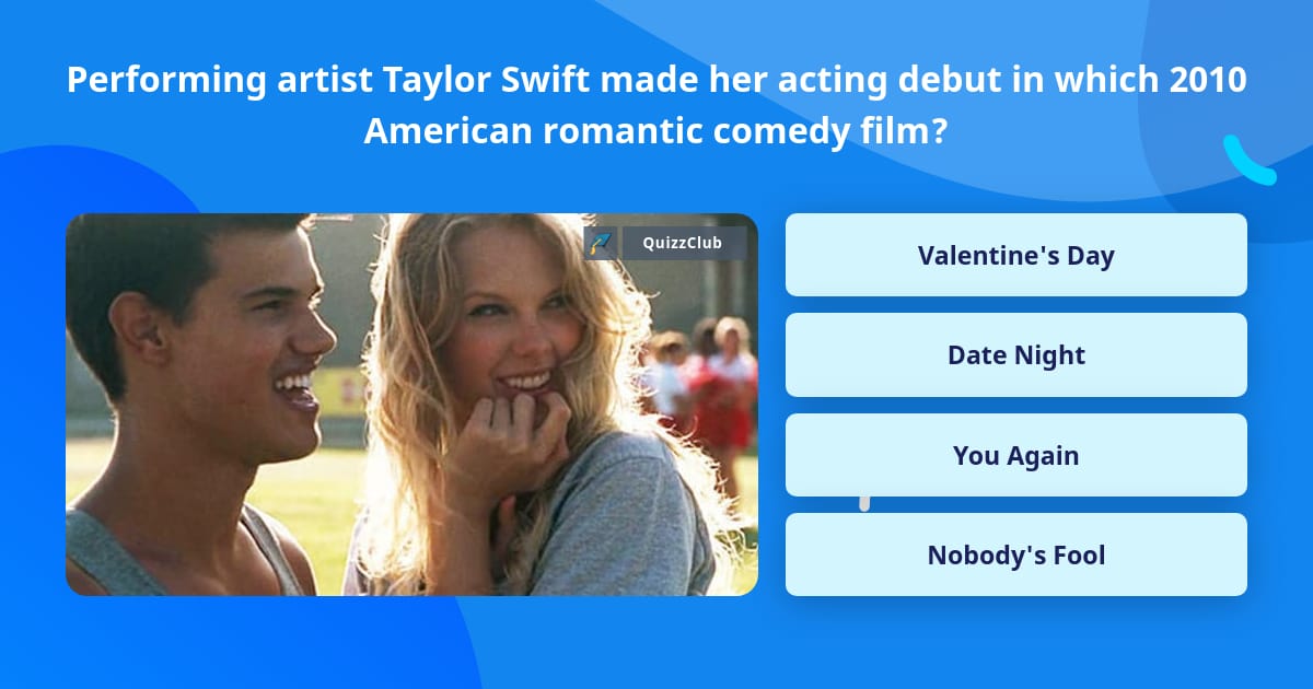 Performing Artist Taylor Swift Made Trivia Answers QuizzClub