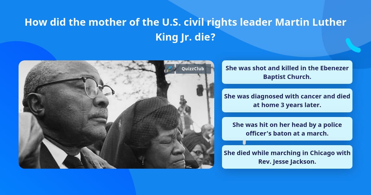 How did the mother of the U.S. civil... | Trivia Answers | QuizzClub
