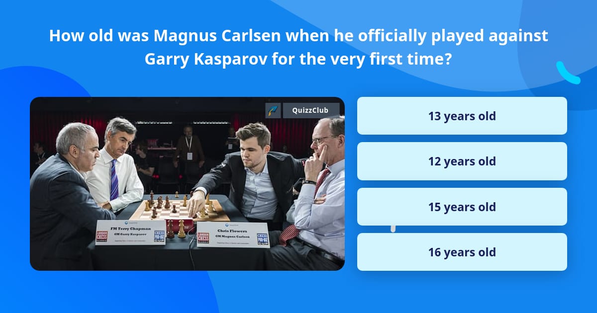 Kasparov & Carlsen to play for 1st time in 16 years