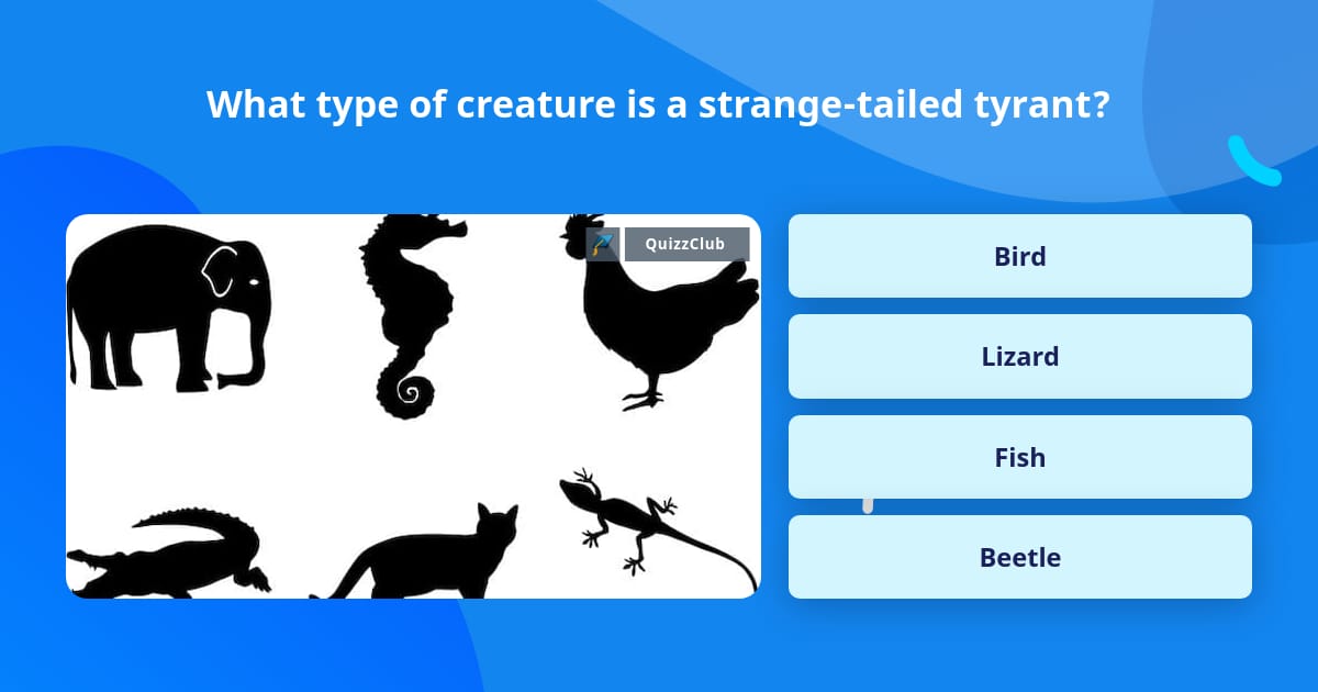 What type of creature is a... Trivia Answers