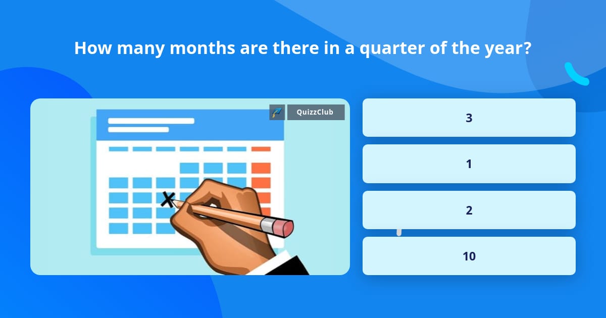 How Many Months Are There In A Trivia Answers QuizzClub