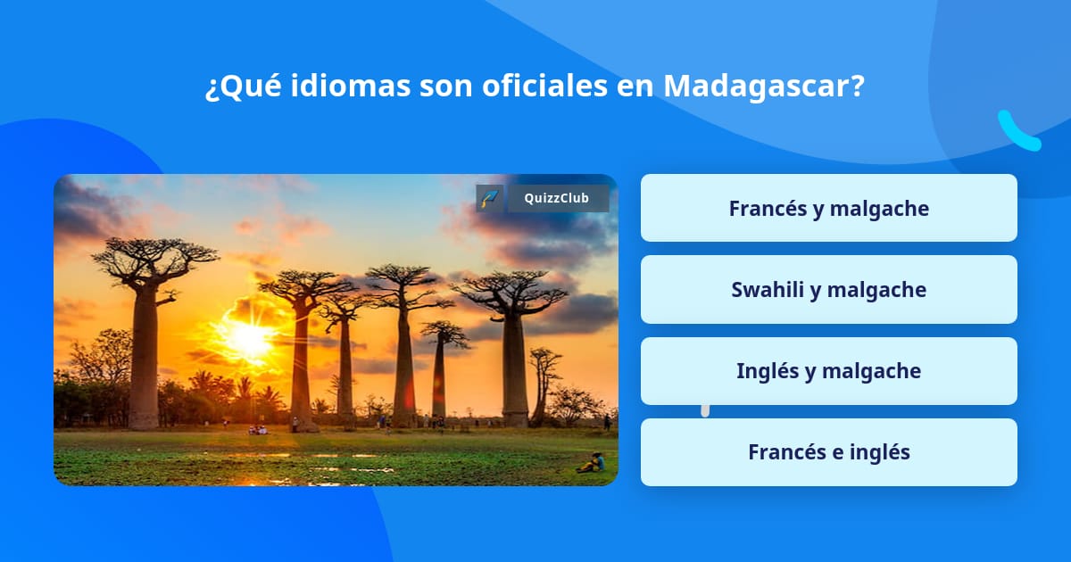 ¿Qué idiomas son oficiales en... Las Preguntas Trivia