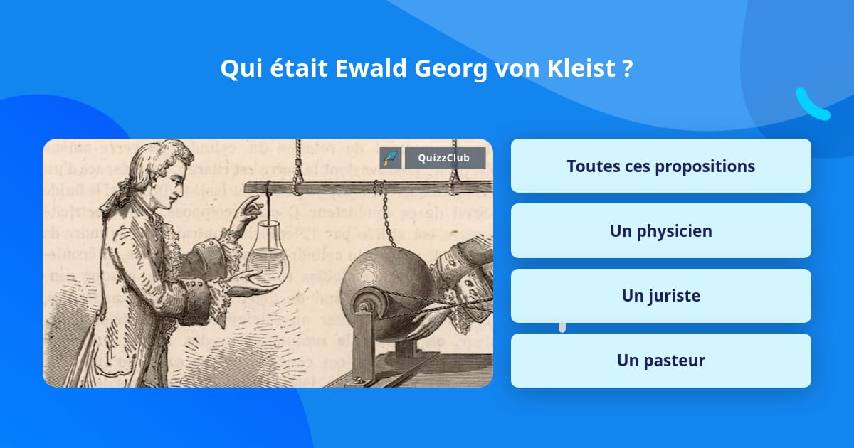 Qui était Ewald Georg von Kleist ? | Réponses au questionnaire