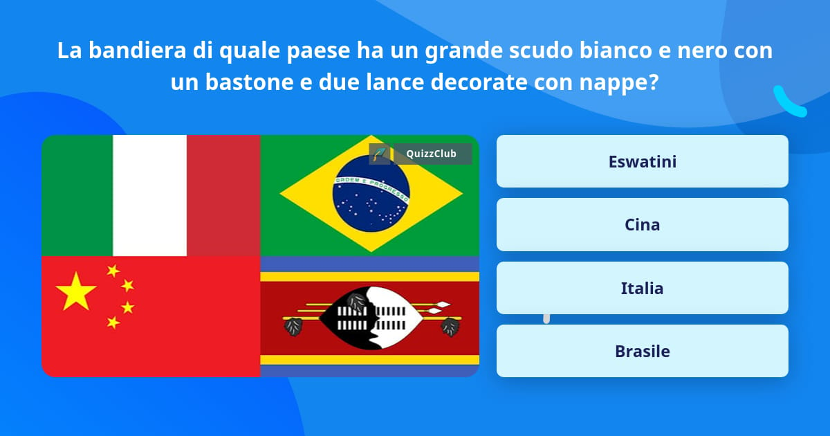 La bandiera di quale paese ha un, Risposte alle domande