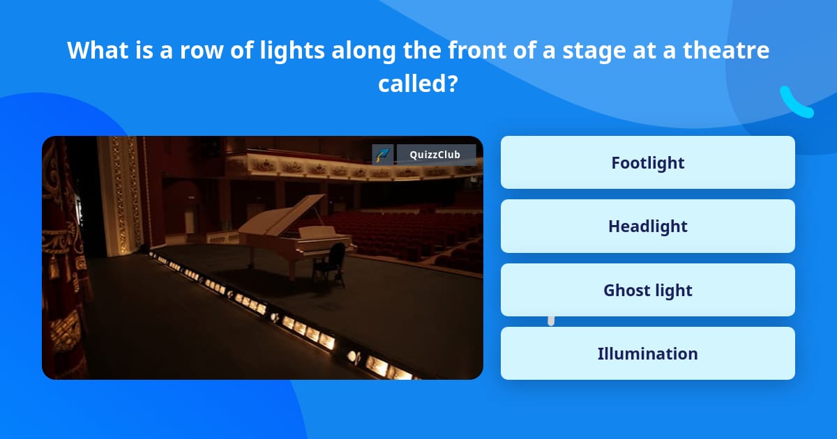 What is a row of lights along the Trivia Answers QuizzClub