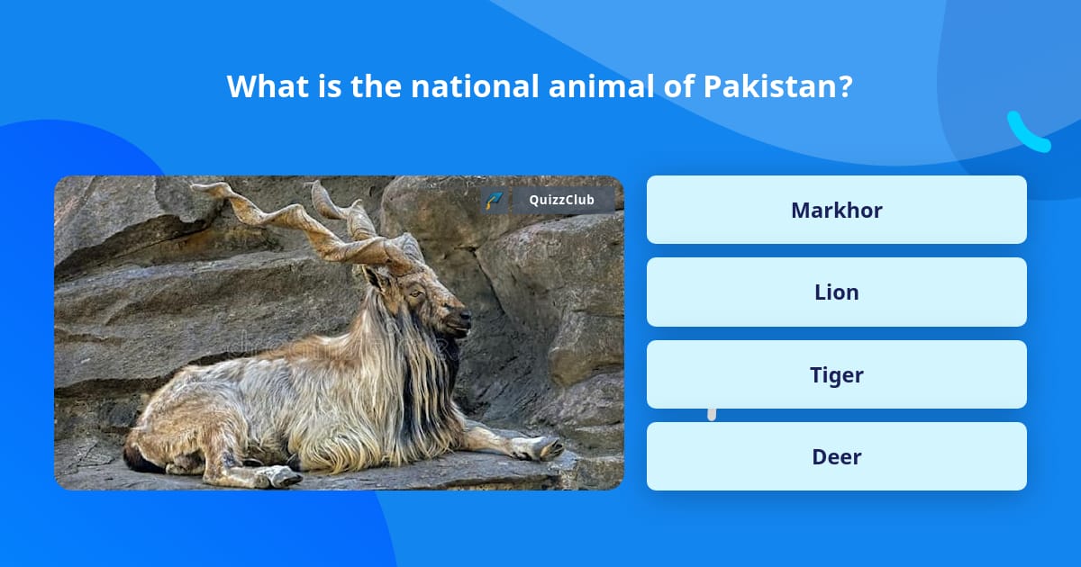 what-is-the-national-animal-of-pakistan-trivia-questions