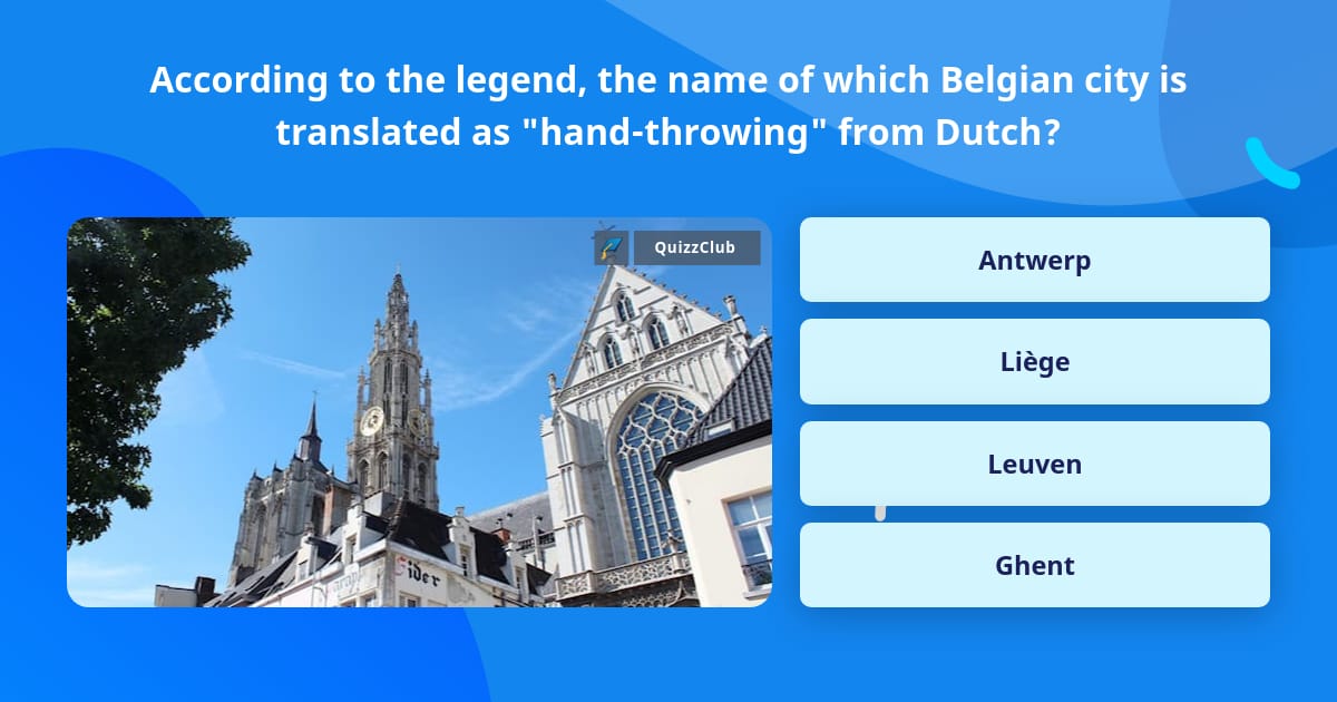 According To The Legend The Name Of Trivia Answers QuizzClub