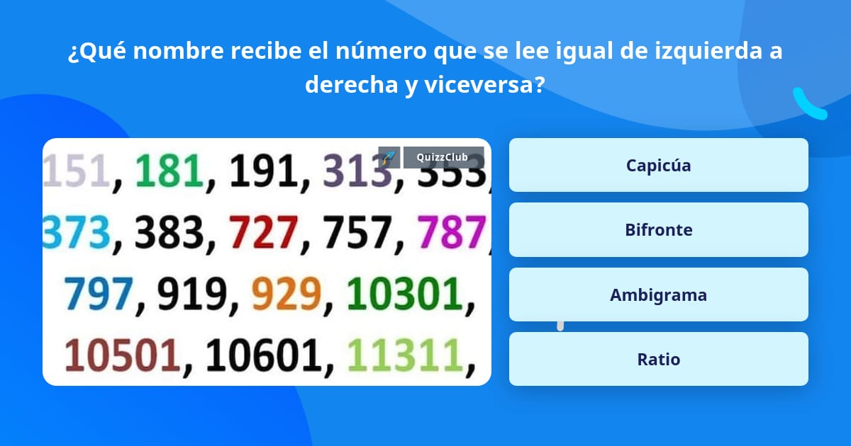 ¿Qué nombre recibe el número que se... La respuesta de Trivia ¿Qué nombre recibe el número que se... La respuesta de Trivia