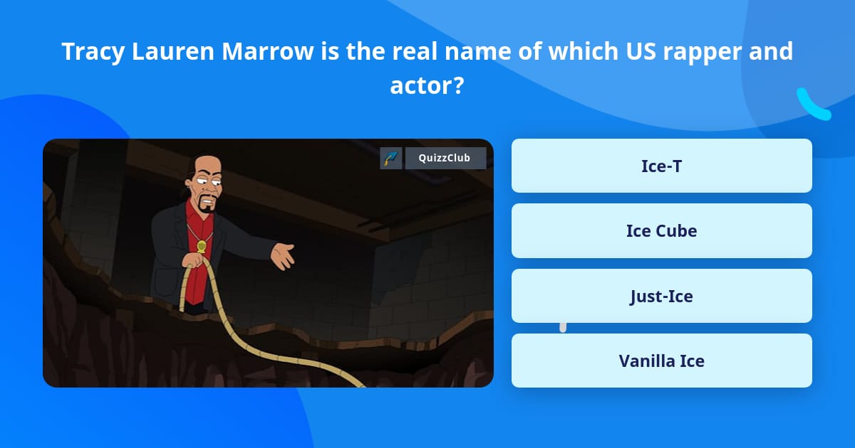 Tracy Lauren Marrow is the real name... Trivia Answers