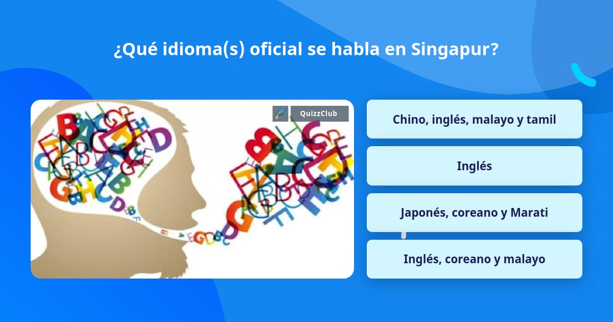 ¿Qué idioma(s) oficial se habla en... Las Preguntas Trivia