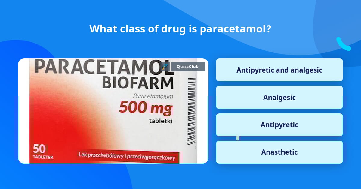 What class of drug is paracetamol? Trivia Questions