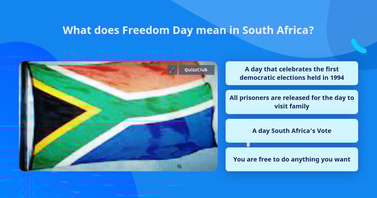 What does Freedom Day mean in South... Trivia Questions