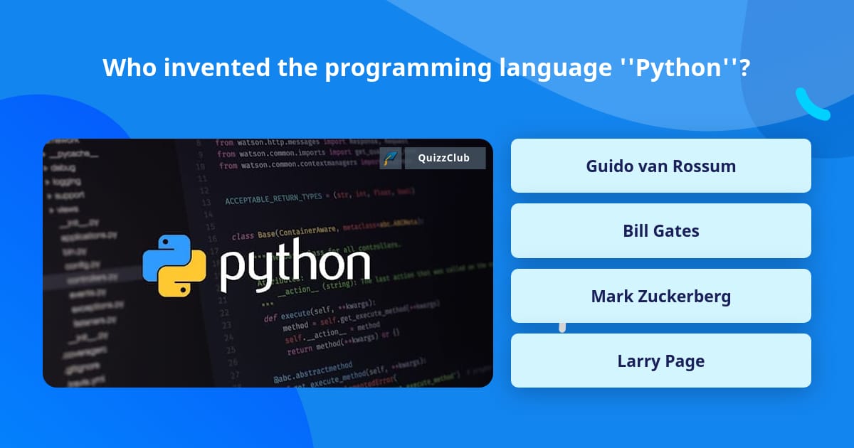 Who invented the programming... | Trivia Questions | QuizzClub