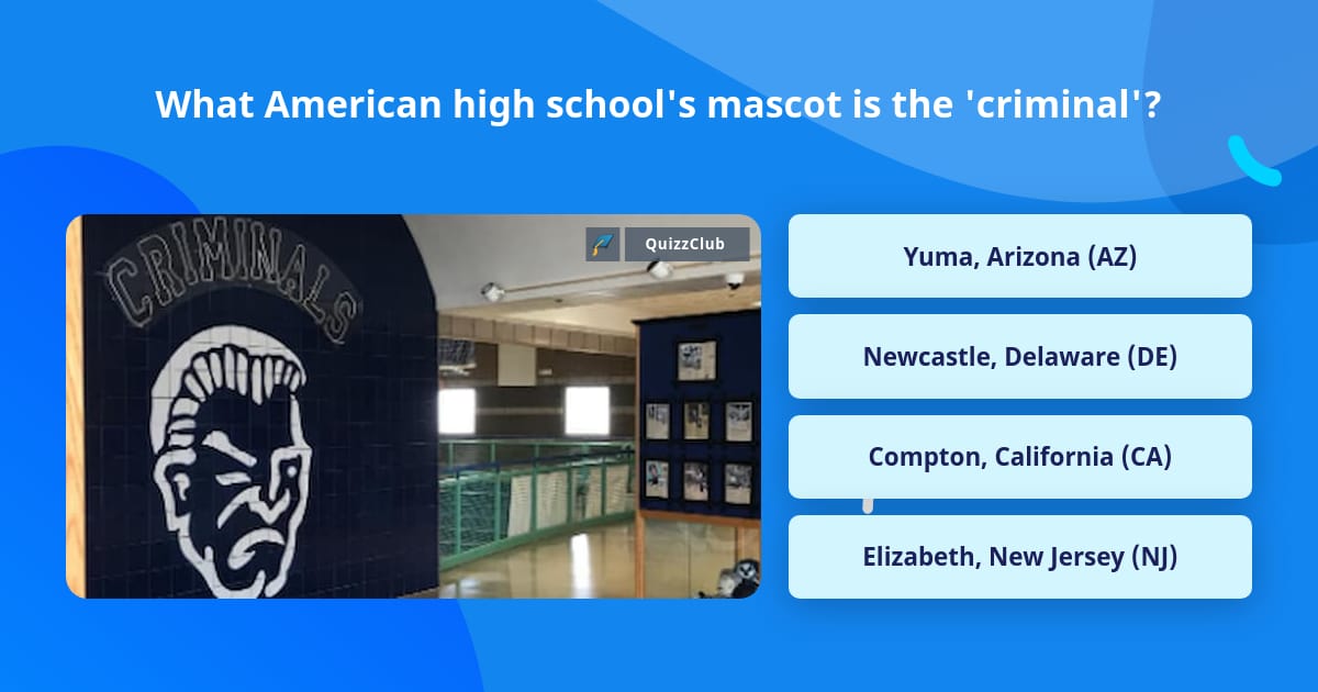 What American high school's mascot... | Trivia Answers | QuizzClub