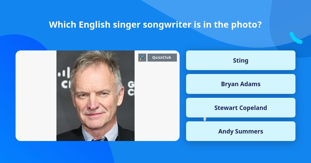 Which English Singer Songwriter Is Trivia Questions QuizzClub