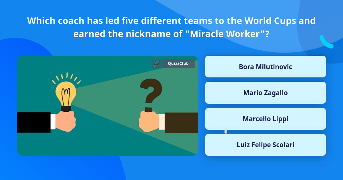 Which coach has led five different... | Trivia Questions | QuizzClub