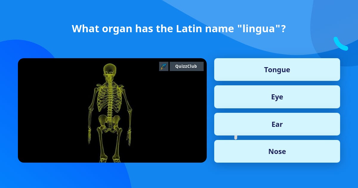 what-organ-has-the-latin-name-lingua-trivia-answers-quizzclub