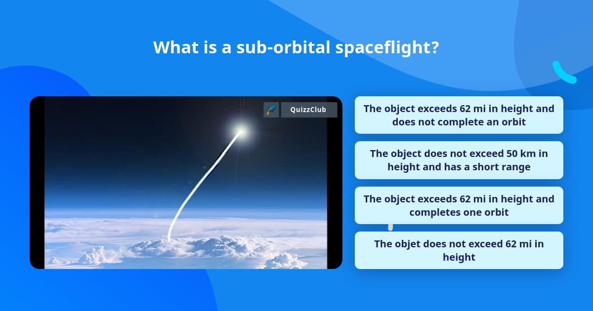 What Is A Sub Orbital Spaceflight