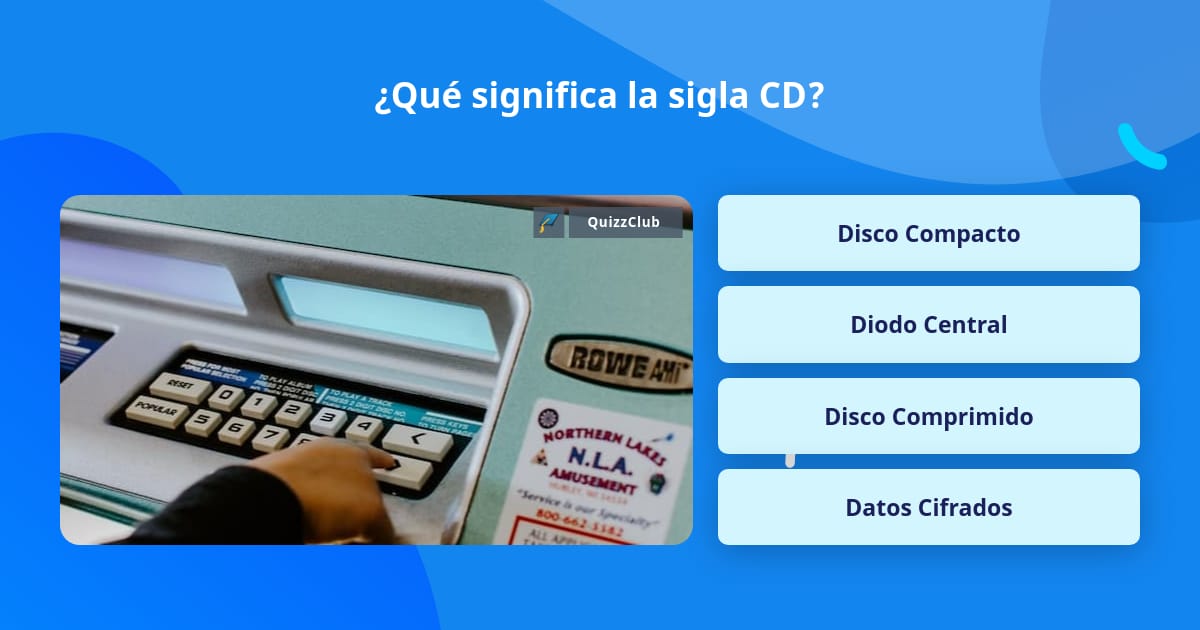 ¿Qué significa la sigla CD? Las