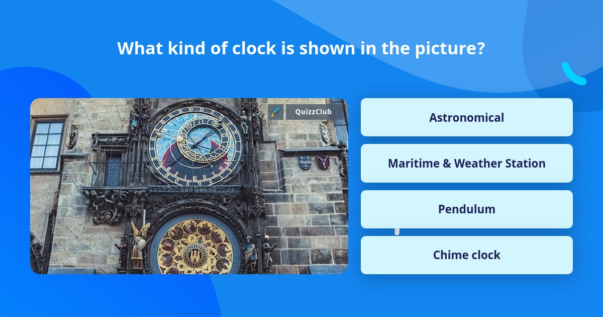 What kind of clock is shown in the... Trivia Answers