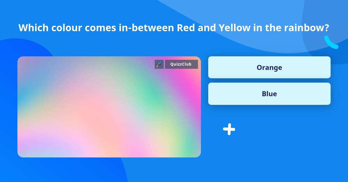 Red Colour Questions Which colour comes in-between Red... | Trivia Questions | QuizzClub