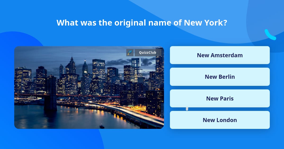 Original Name Of New York