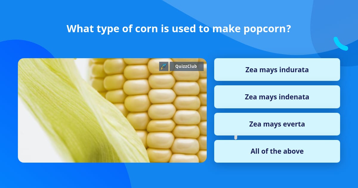What type of corn is used to make... | Trivia Questions | QuizzClub