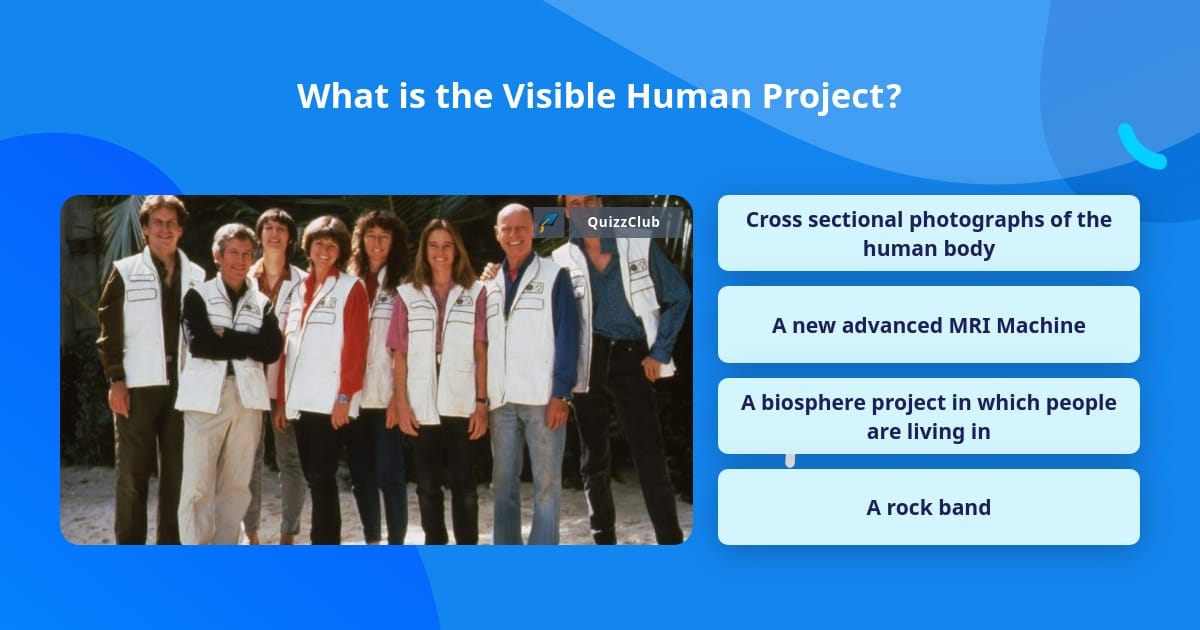 Visual Human Project What is the Visible Human Project? | Trivia Questions | QuizzClub