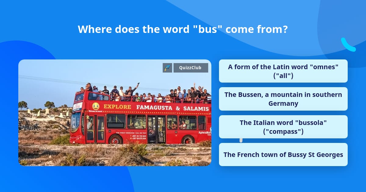 Where Does The Word Bus Come From