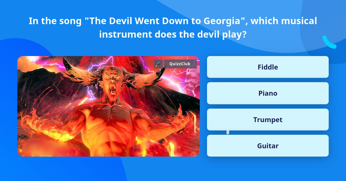Questioning Devil In the song