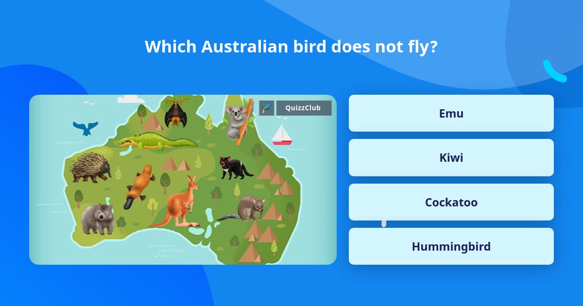 Which Australian bird does not fly? | Trivia Questions | QuizzClub