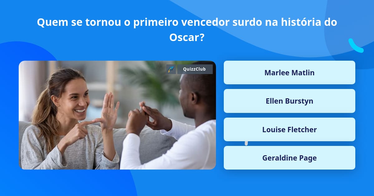 Quem se tornou o primeiro vencedor... | Perguntas Triviais | QuizzClub