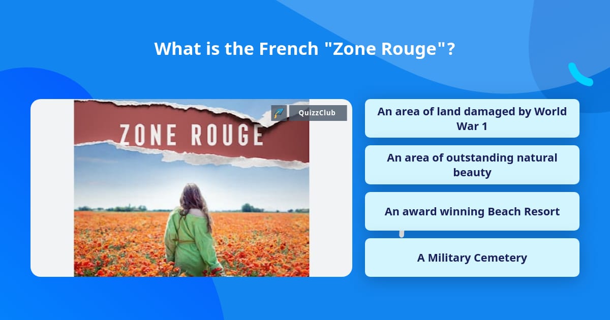 What is the French "Zone Rouge"? Trivia Questions