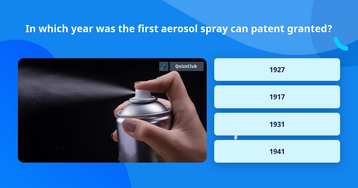 In which year was the first aerosol... | Trivia Answers | QuizzClub