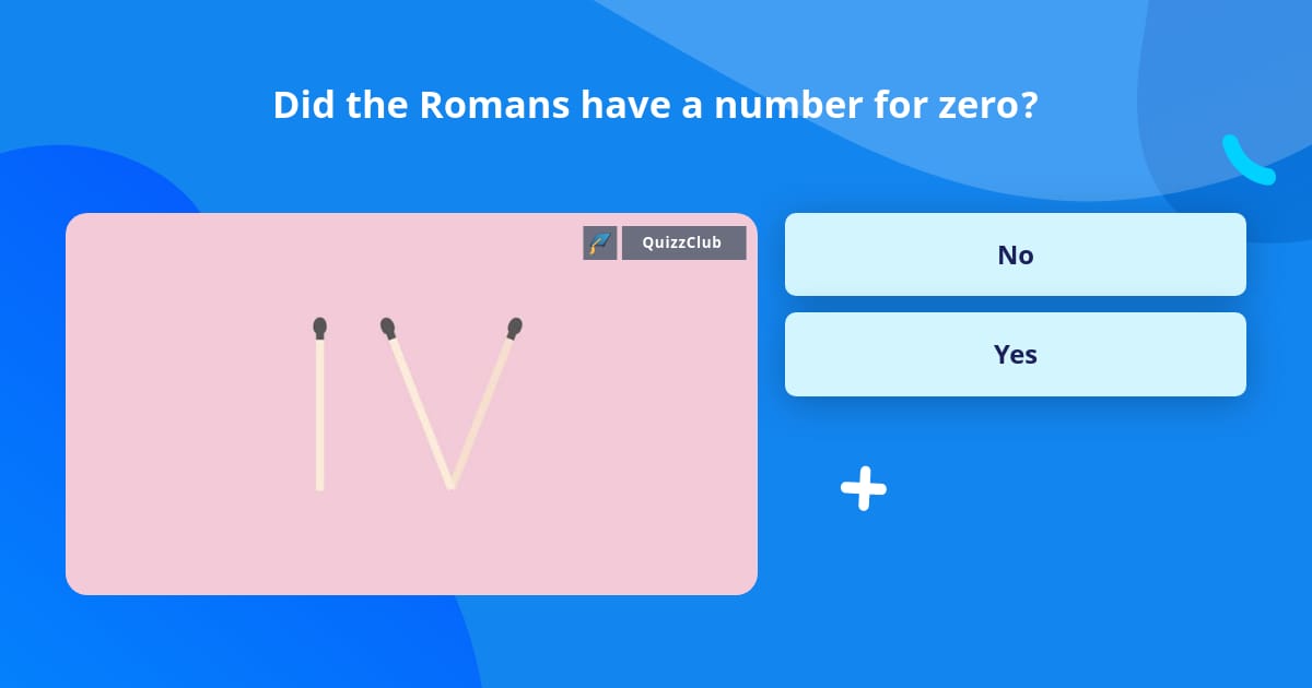 Did the Romans have a number for zero? Trivia Questions