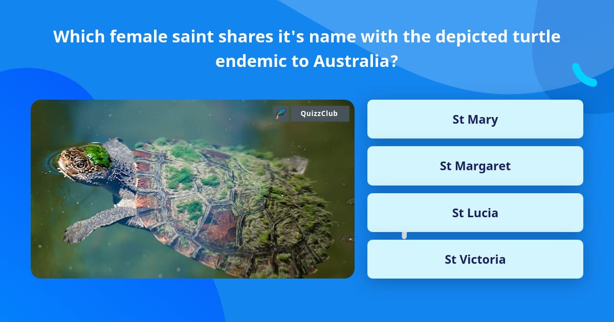 Which female saint shares it's name... | Trivia Questions | QuizzClub