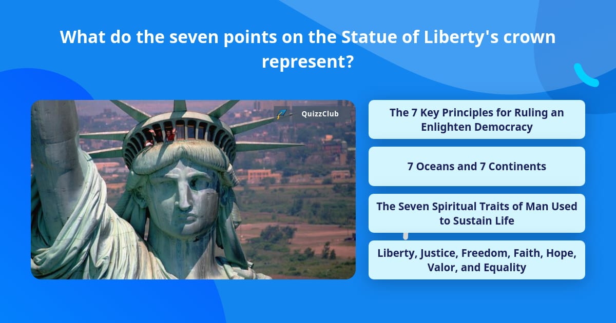 What do the seven points on the... Trivia Questions