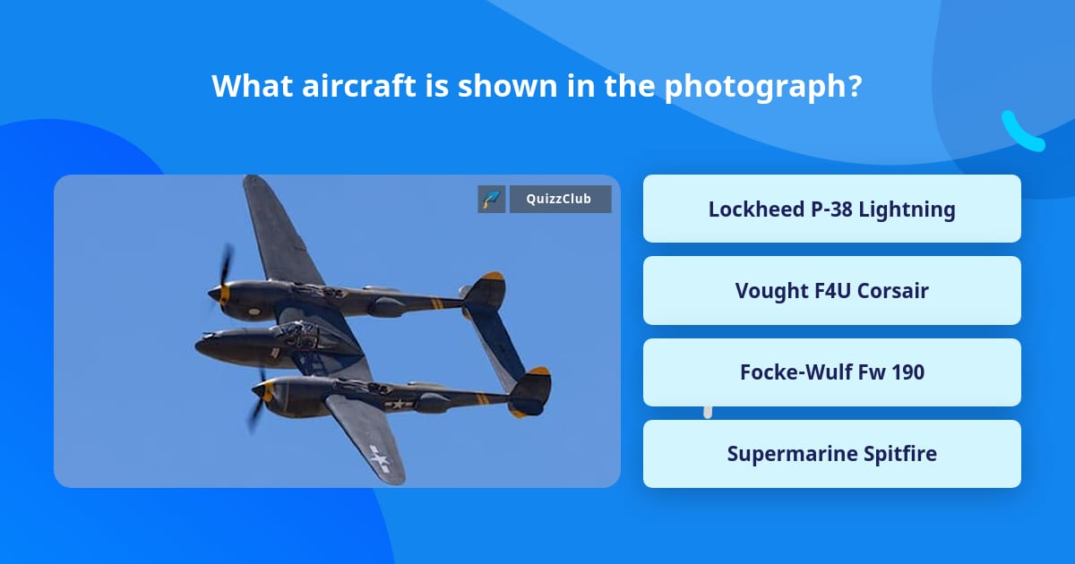 What aircraft is shown in the... | Trivia Questions | QuizzClub