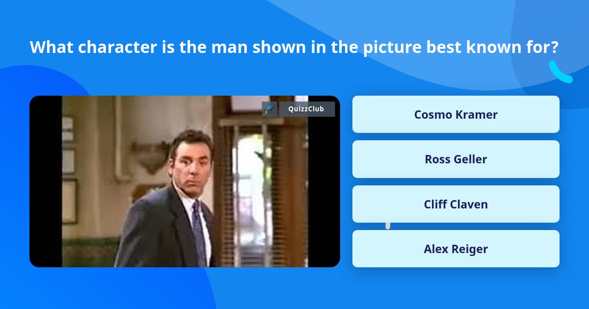 What character is the man shown in... | Trivia Questions | QuizzClub