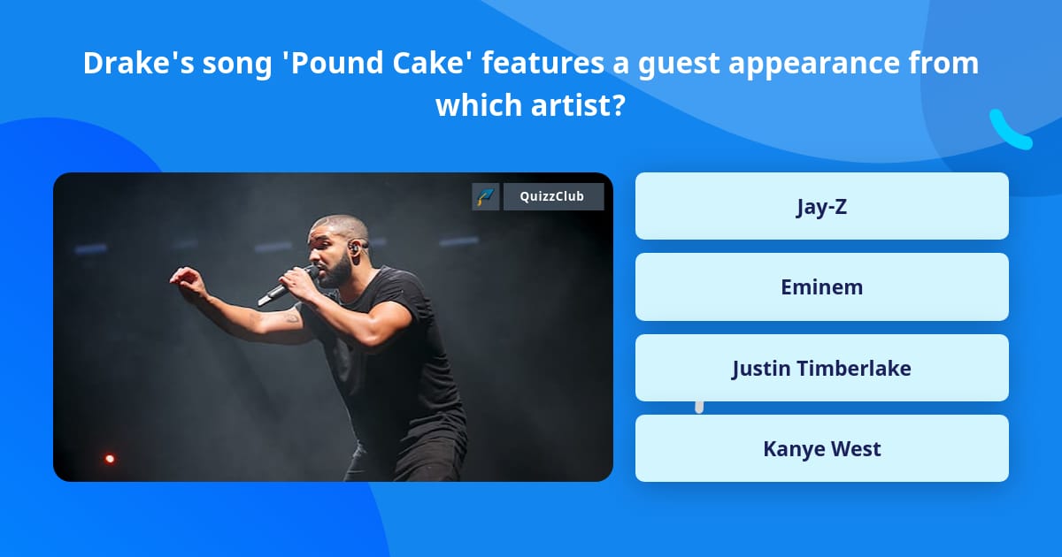 Drake's song 'Pound Cake' features a... | Trivia Questions | QuizzClub